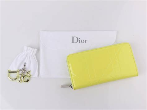 dior yellow wallet